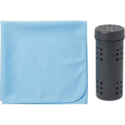Zrvos PVA Sports Towel 80 x 30 cm with Ventilated Case Ice Blue - Product view